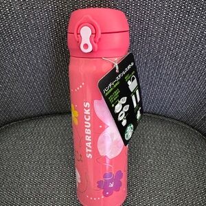 Starbucks Pink and Purple Floral Bottle